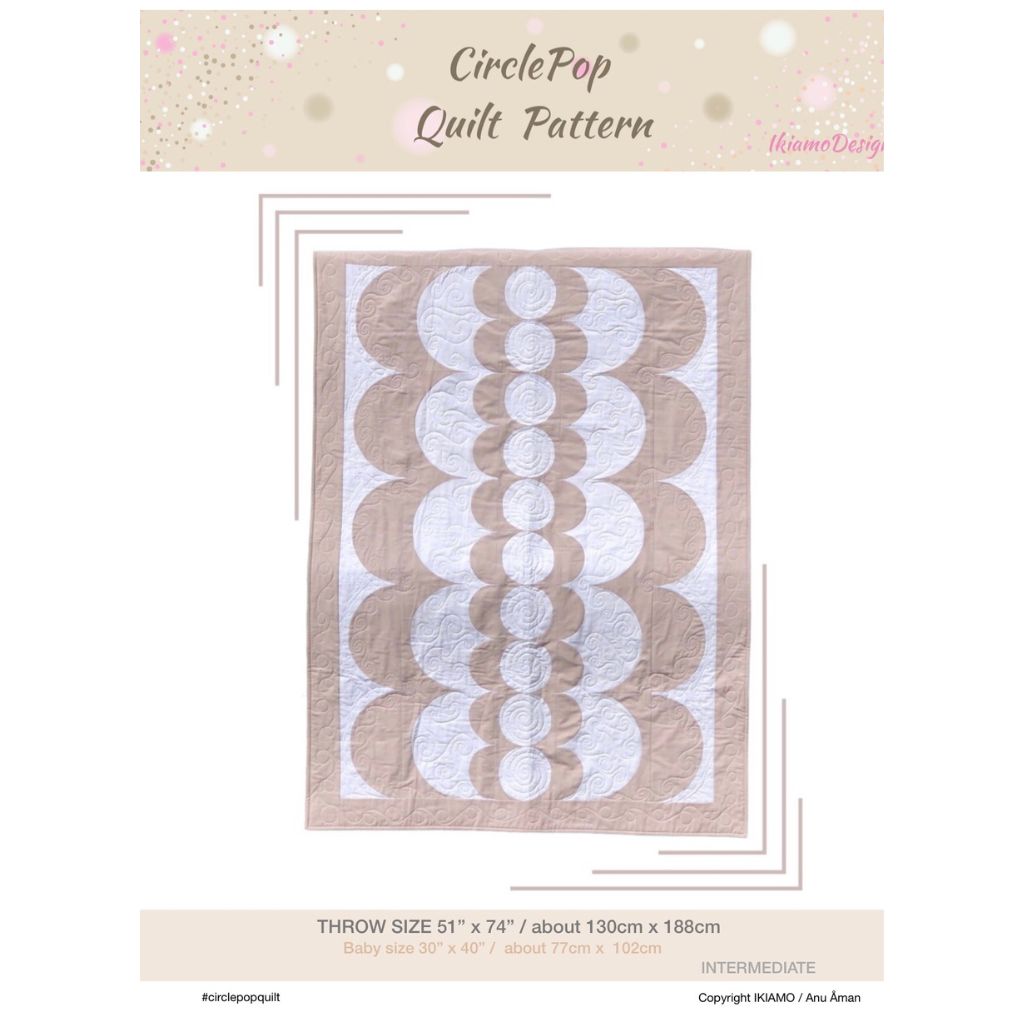 Circle Pop Quilt Pattern - Tilkkupeitto -ohje (englanninkielinen)
