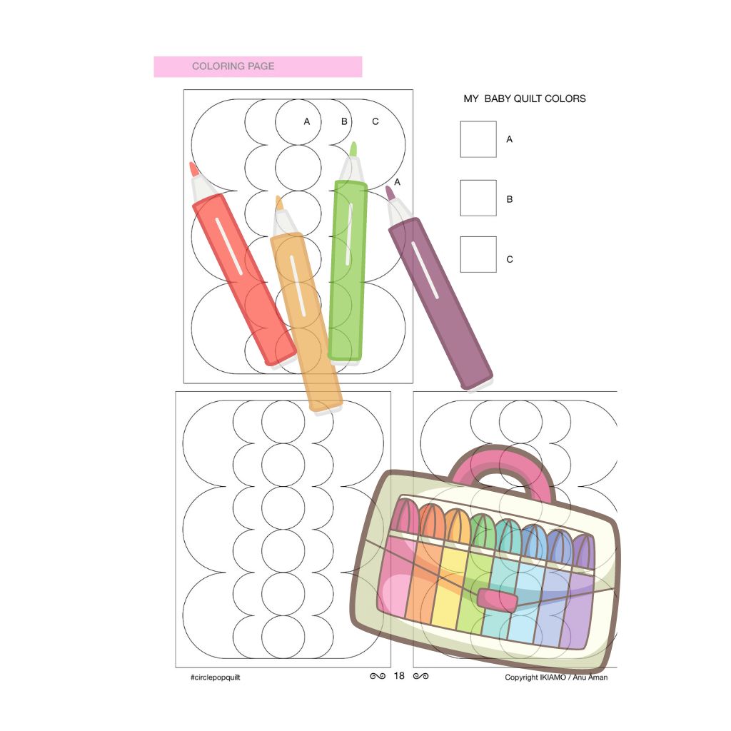 Circle Pop Quilt Pattern - Tilkkupeitto -ohje (englanninkielinen)