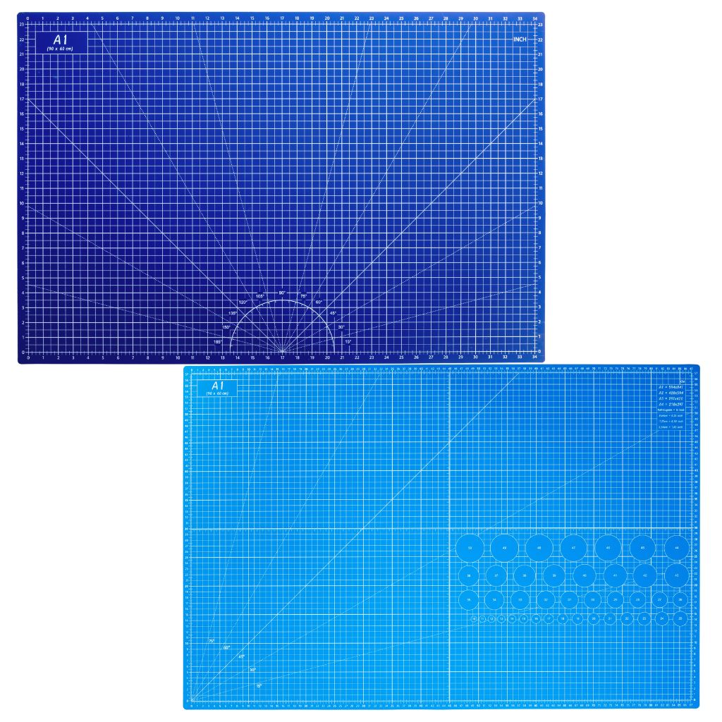Leikkuualusta A1 60x90 cm - Sininen/v.sininen